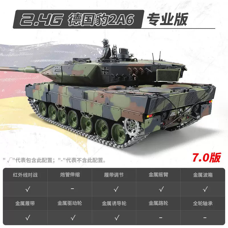 德國(豹ⅡA6)1/16遙控坦克車