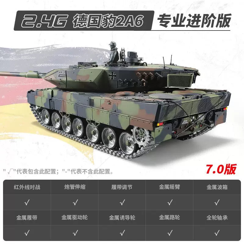 德國(豹ⅡA6)1/16遙控坦克車
