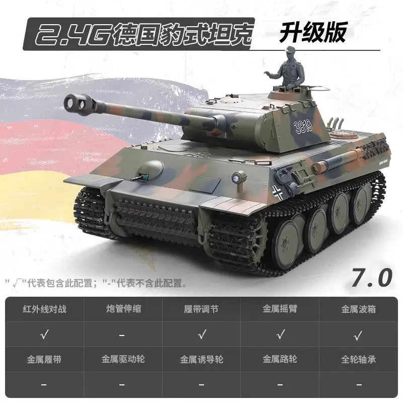 德國(豹式)1/16中型遙控坦克車