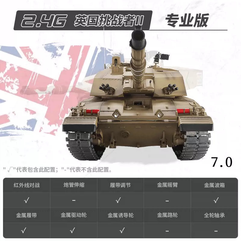 英國(挑戰者Ⅱ)1/16重型遙控坦克車