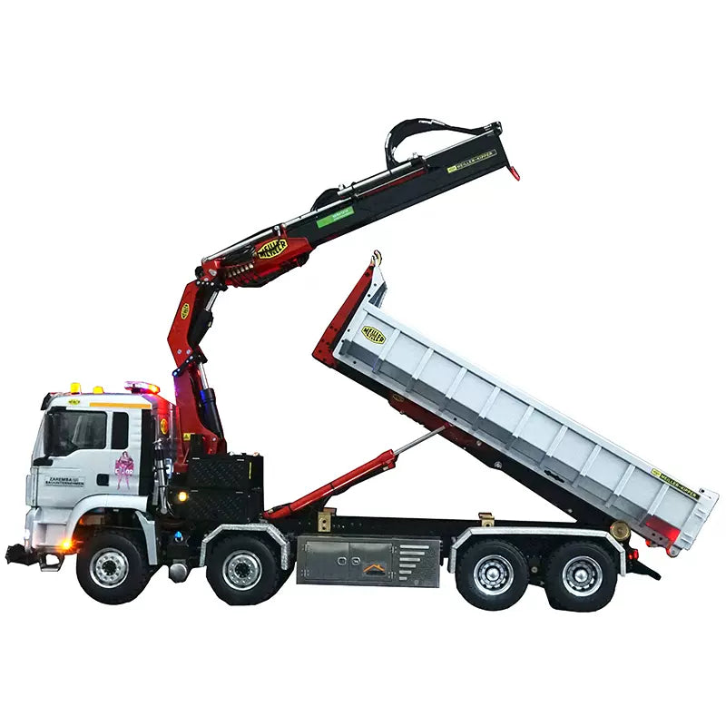 Carbolite K3365 K3366 1:14 full scale metal 88 hydraulic roll-off dump remote control truck trailer