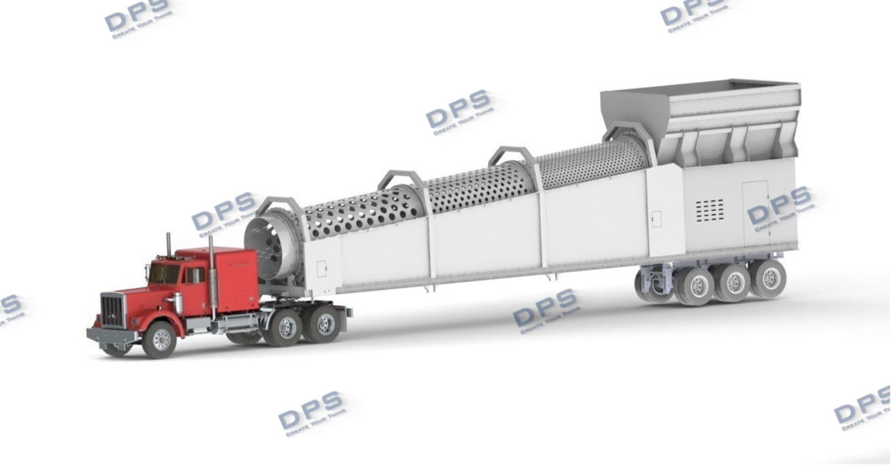 (DPS 滾筒篩) 1/14三軸滾筒拖車