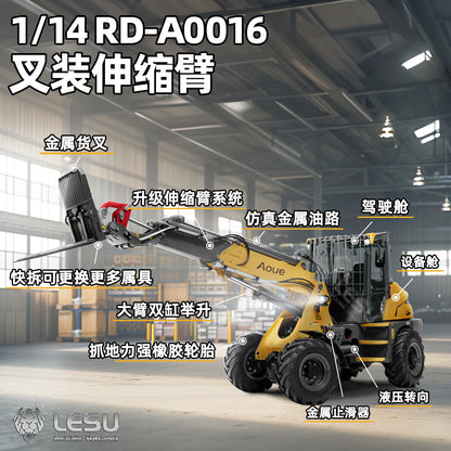 （AOUE-AT1050可換MCL8屬具）1/14遙控液壓伸縮臂叉裝車