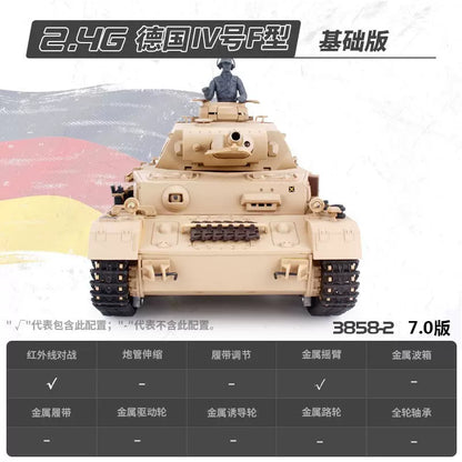 德國（Ⅳ號F型）1/16中型遙控坦克車