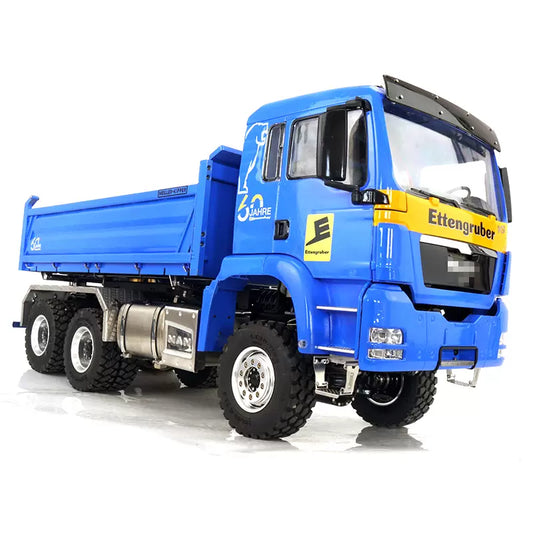 (曼6X6三向車斗)1/14遙控高扭力泥頭自卸車