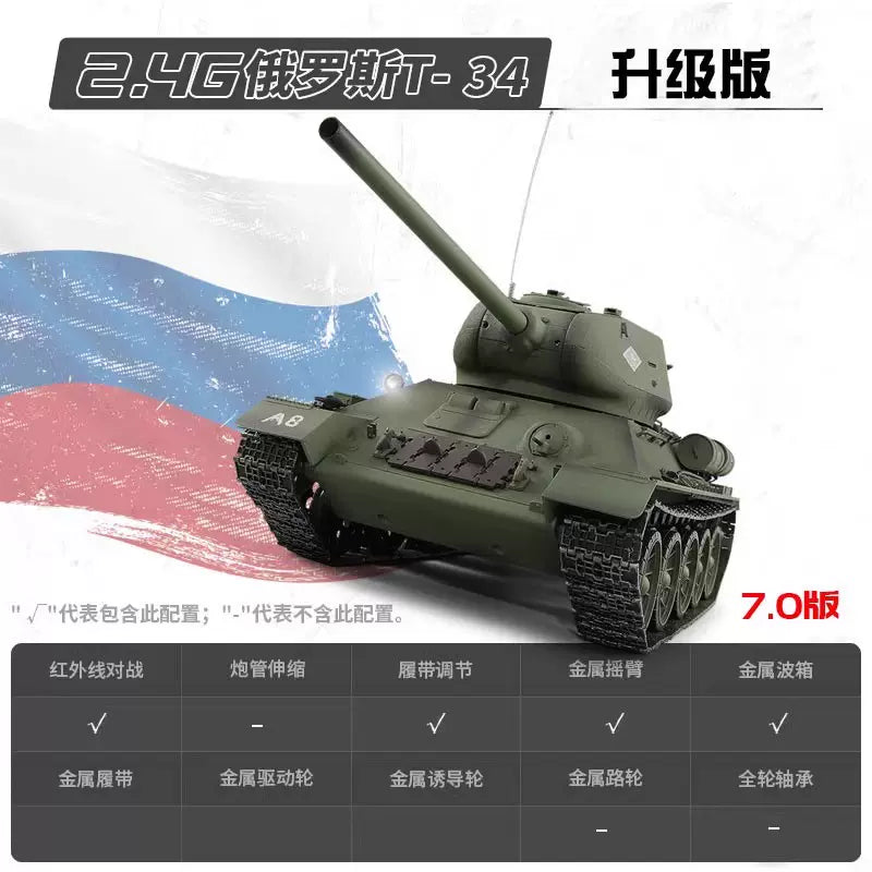 蘇聯（T34）1/16重型遙控坦克車