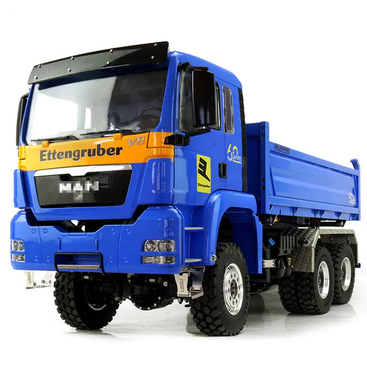 (曼6X6三向車斗)1/14遙控高扭力泥頭自卸車