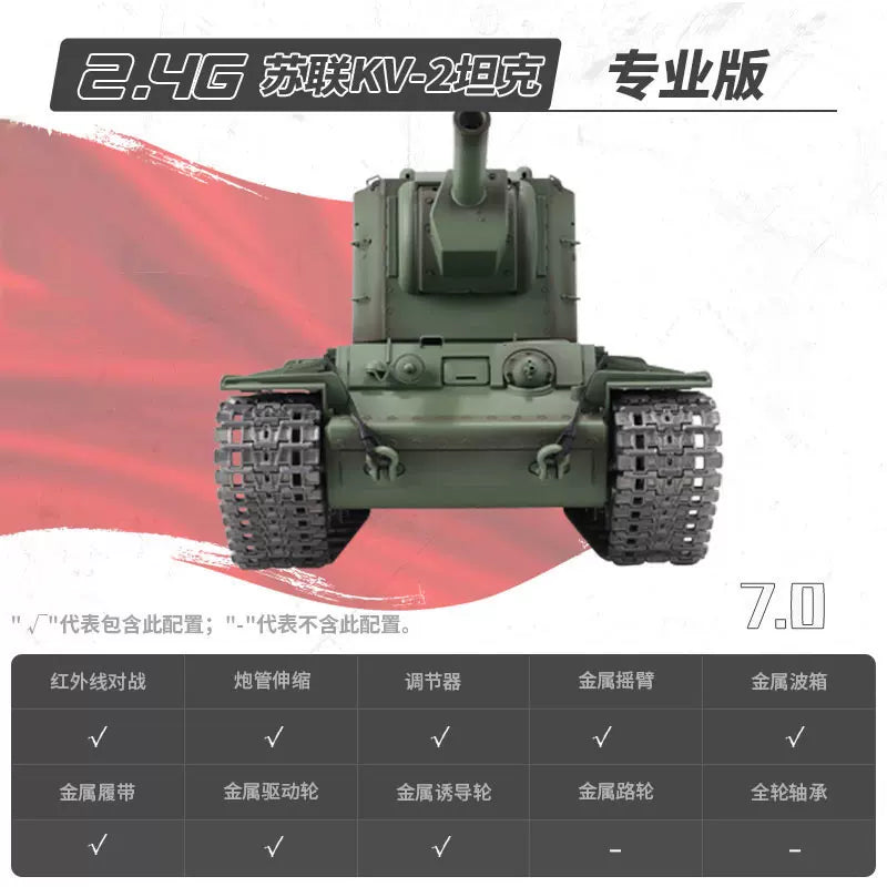 蘇聯（KV-Ⅱ）1/16重型遙控坦克車