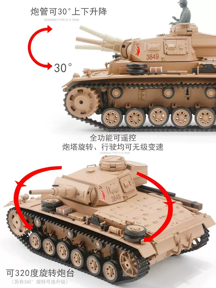 德國（III號H型）1/16中型遙控坦克車