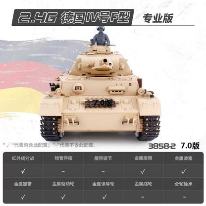德國（Ⅳ號F型）1/16中型遙控坦克車