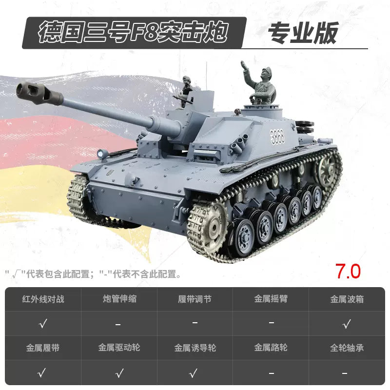 德國（ⅢF8突擊炮）1/16遙控坦克車