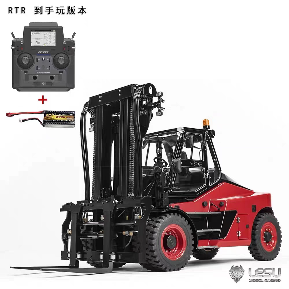 （金屬外殼CNC製作）1/14遙控六路閥液壓重型叉車