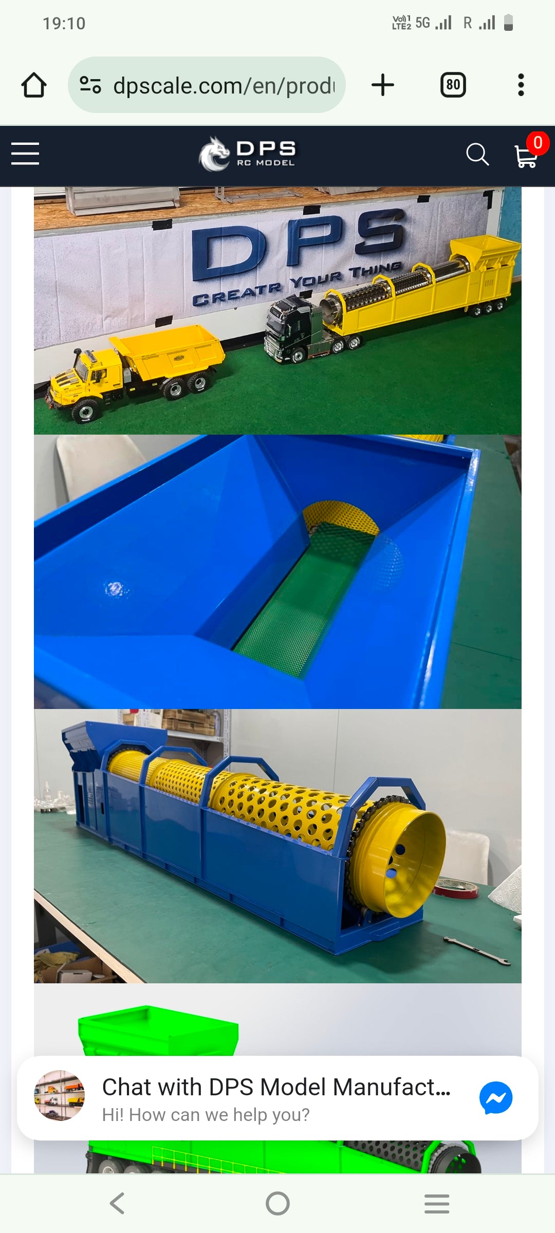 （DPS 滾筒篩） 1/14三軸滾筒拖車