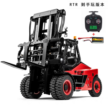 （金屬外殼CNC製作）1/14遙控六路閥液壓重型叉車