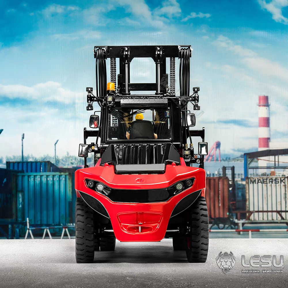 （金屬外殼CNC製作）1/14遙控六路閥液壓重型叉車