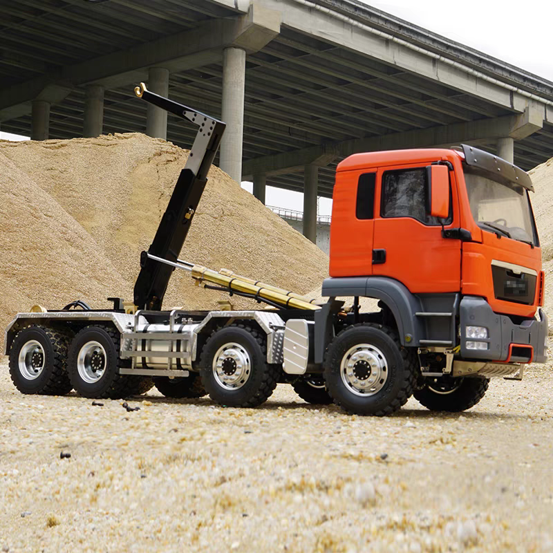 (TGS）1/14 遙控8X8四驅液壓滾裝全卸車